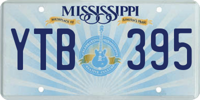 MS license plate YTB395
