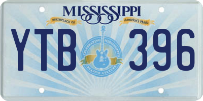 MS license plate YTB396