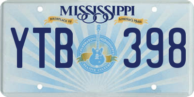 MS license plate YTB398