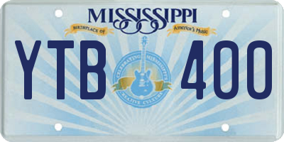 MS license plate YTB400