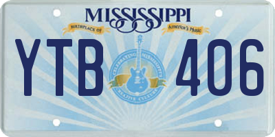 MS license plate YTB406