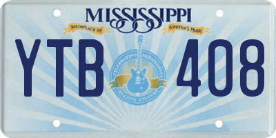 MS license plate YTB408