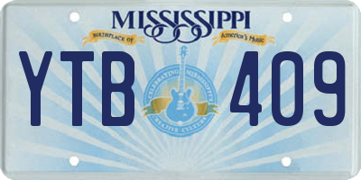 MS license plate YTB409