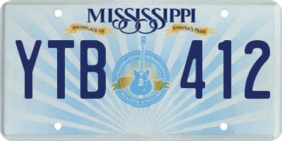 MS license plate YTB412