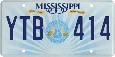 MS license plate YTB414