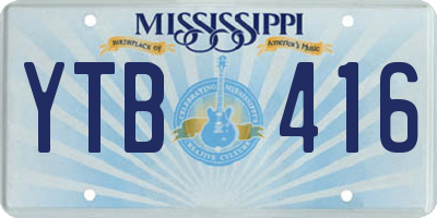 MS license plate YTB416