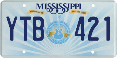 MS license plate YTB421