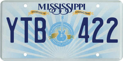 MS license plate YTB422