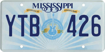 MS license plate YTB426