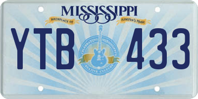 MS license plate YTB433
