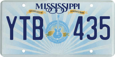MS license plate YTB435