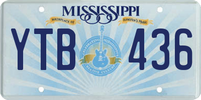 MS license plate YTB436