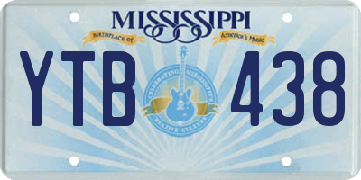 MS license plate YTB438