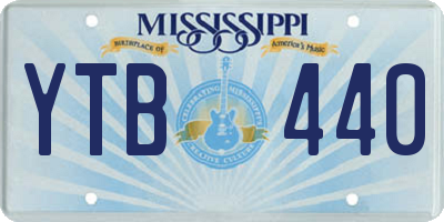 MS license plate YTB440