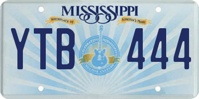 MS license plate YTB444