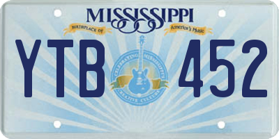 MS license plate YTB452