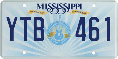 MS license plate YTB461