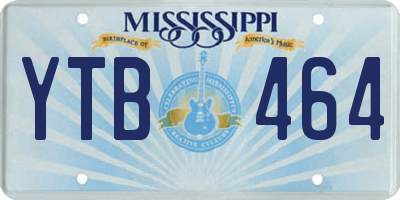 MS license plate YTB464