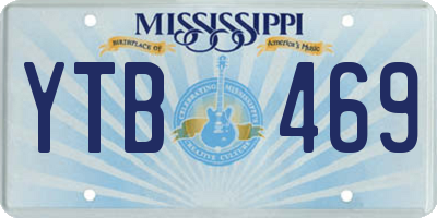 MS license plate YTB469