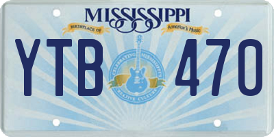 MS license plate YTB470