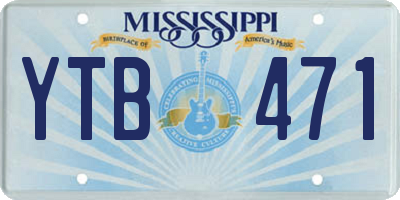 MS license plate YTB471