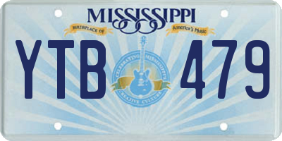 MS license plate YTB479