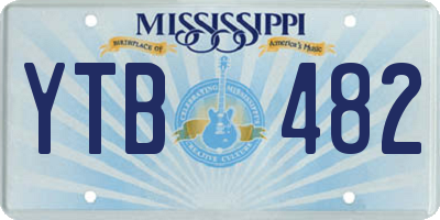 MS license plate YTB482