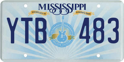 MS license plate YTB483