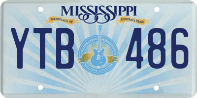 MS license plate YTB486