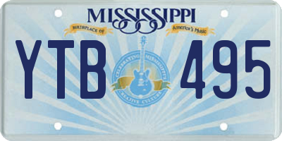 MS license plate YTB495