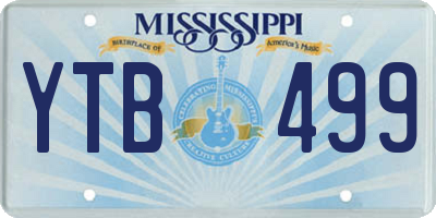 MS license plate YTB499