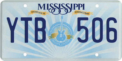 MS license plate YTB506