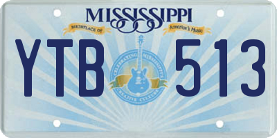 MS license plate YTB513