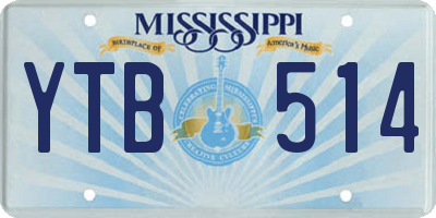 MS license plate YTB514