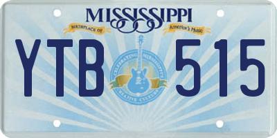 MS license plate YTB515