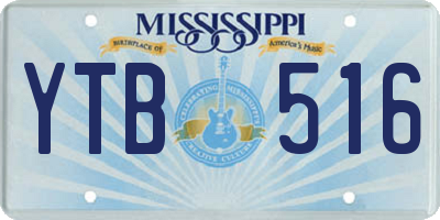 MS license plate YTB516