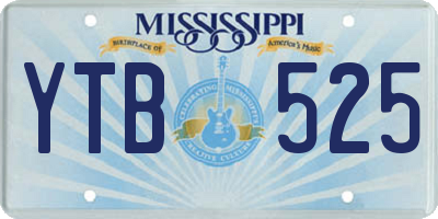 MS license plate YTB525