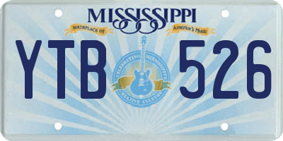 MS license plate YTB526