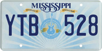 MS license plate YTB528