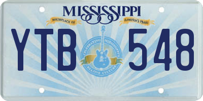MS license plate YTB548
