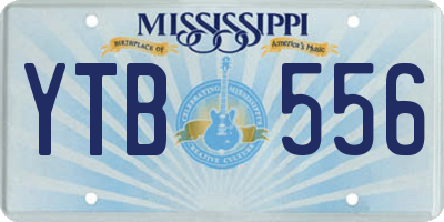 MS license plate YTB556