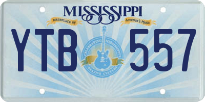 MS license plate YTB557