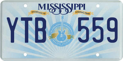 MS license plate YTB559