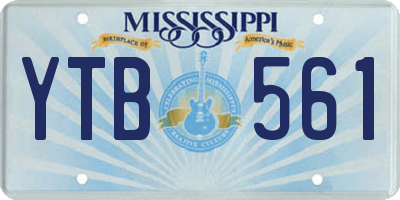 MS license plate YTB561