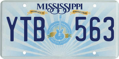 MS license plate YTB563
