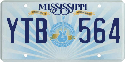 MS license plate YTB564