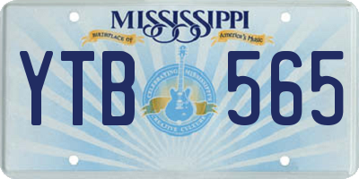 MS license plate YTB565