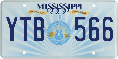 MS license plate YTB566