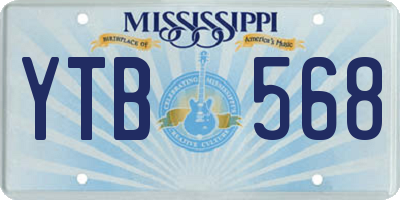 MS license plate YTB568