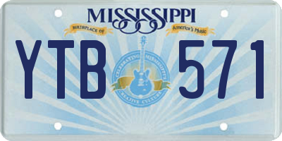 MS license plate YTB571